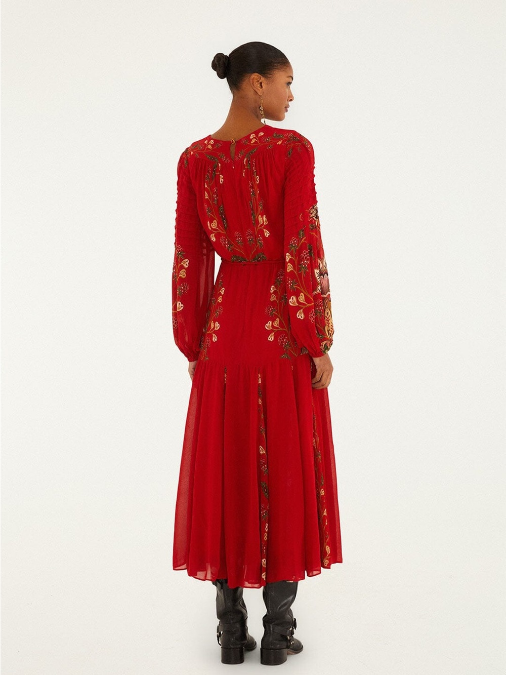 FARM Rio Red Embroidered Maxi Dress - Picture 4 of 5